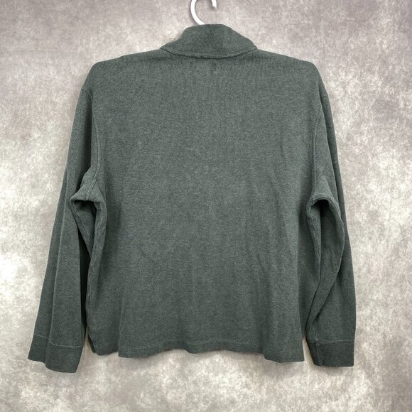 Polo Ralph Lauren 1/4 Zip Sweatshirt Mens Large Gray Preppy Casual Maroon Pony - Picture 2 of 9